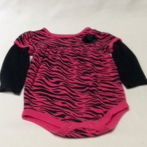 3/$12 Black and Pink One Piece Body Suit